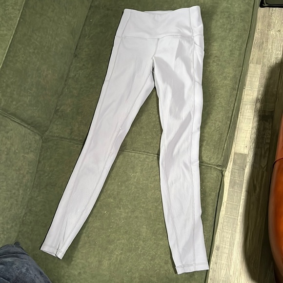 Zella Rib Lavender High Waist Leggings - Picture 1 of 3